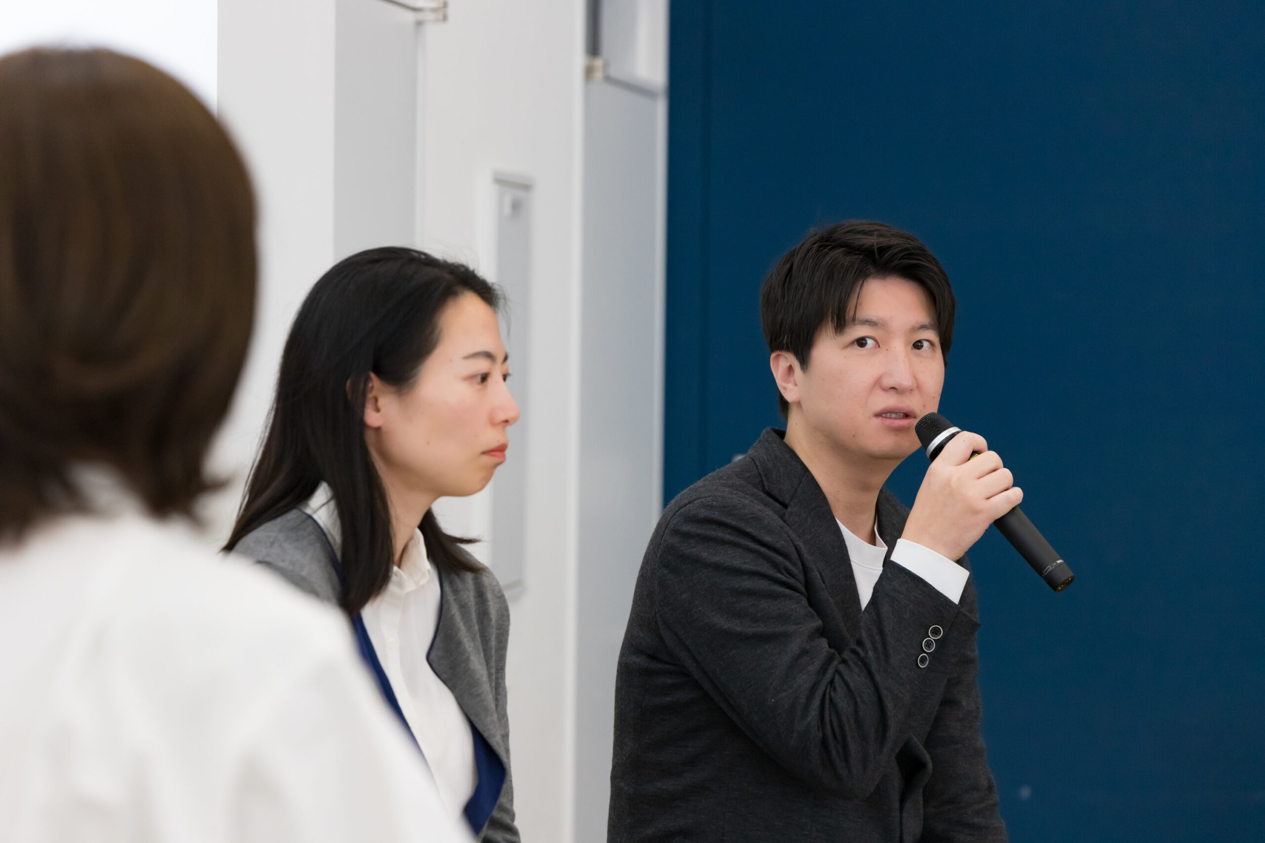 スタディプラス株式会社_中島 花絵氏_株式会社Asobica_須藤 直樹氏_登壇中の様子