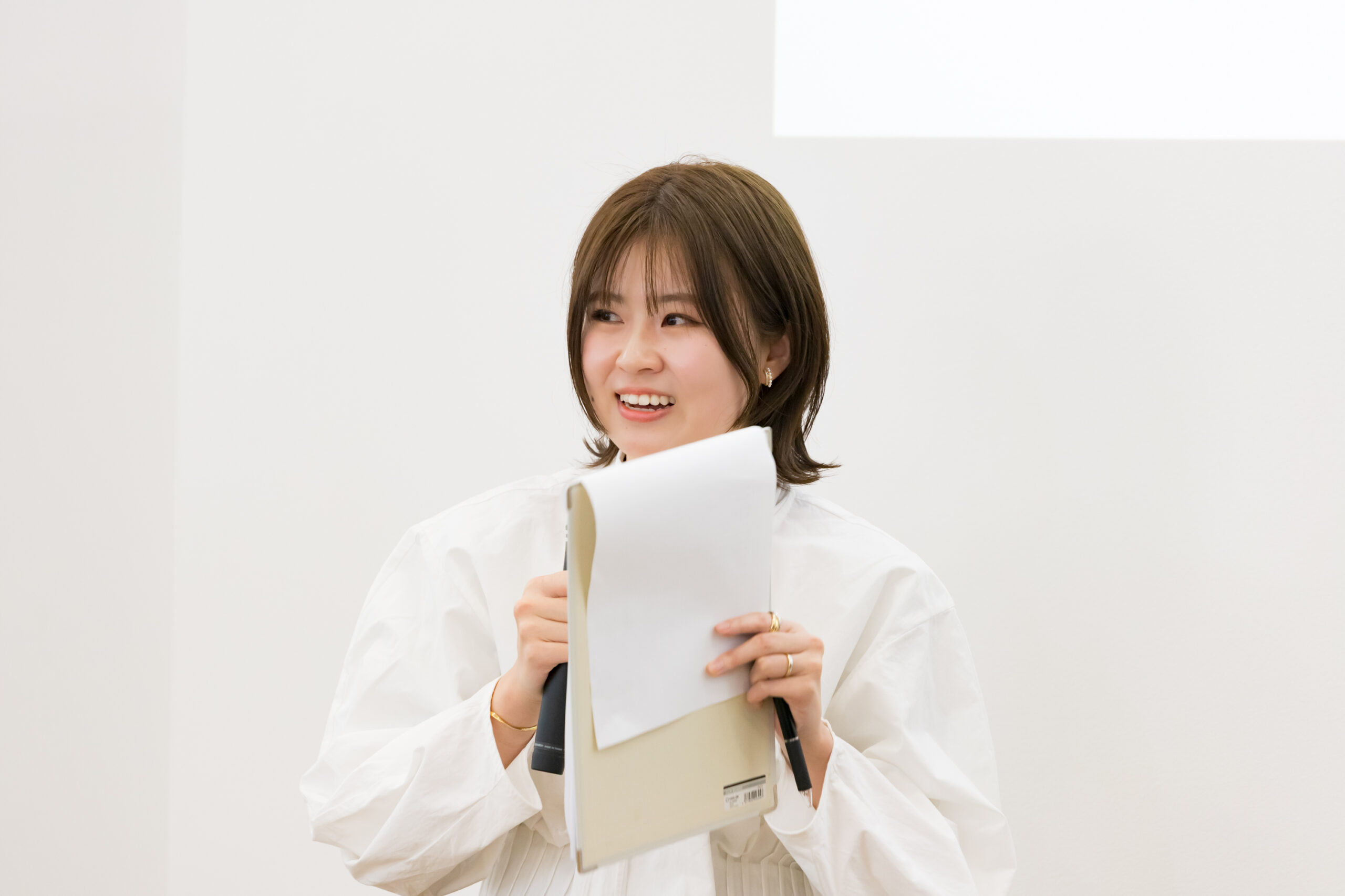 株式会社タックスナップ_コーポレートマネージャー_公認会計士・税理士_安松 綾菜氏_登壇中の様子